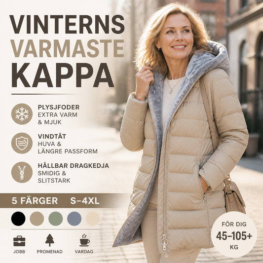 ✈️Fri frakt❄️ FÖRBEREDELSER INFÖR VINTERN 🧥 Termisk vinterjacka med huva för damer ✨ Varm, bekväm och perfekt för kalla dagar