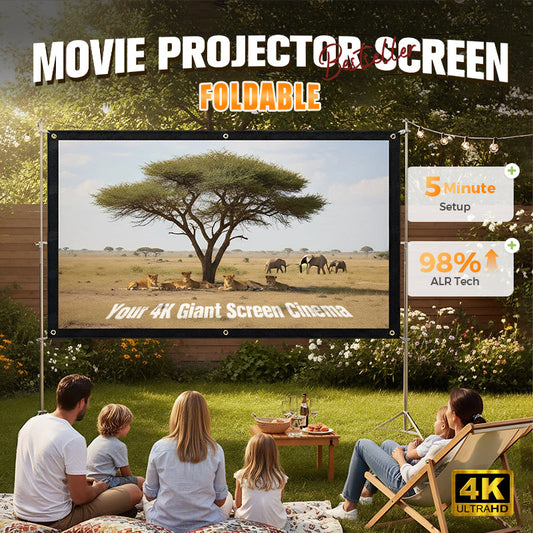📺 50% RABATT NU! ✨ Högupplöst projektionsduk – 120 tums diagonal med matt vit yta för kristallklar hemmabioupplevelse 🎬🌟