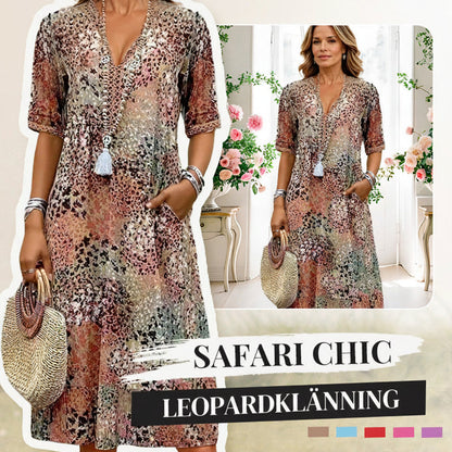 💥2026 Storsäljare 50% RABATT🤩Safari Chic Leopardklänning