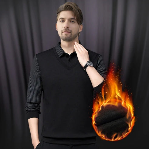 🎁🔥 Stilren Herrskjorta med Slagmönster – Köp 2, Få Fri Frakt!