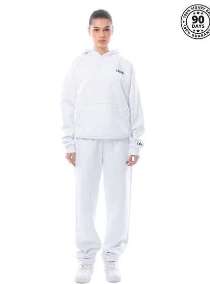 Unisexoversized hoodies & sweatpants i enfärgad modell
