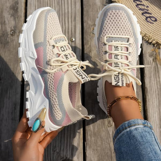 Andningsaktiva fritidssneakers för kvinnor