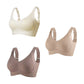 🎁Köp 1 få 1 gratis💕Ribbad push-up-bh utan bygel för kvinnor, med justerbar passform