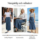 🌟 A-linjeformad maxikjol i denim – ger en längre och smalare silhuett 💃