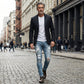 👖50 % RABATT!🔥Snygga, blekta skinny-jeans för män – Slim fit med avsmalnande passform, andningsbar bomull och trendiga slitna detaljer