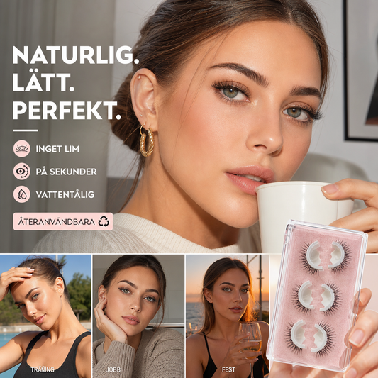🔥 KÖP 2 FÅ 1 GRATIS! Få naturligt vackra ögon utan tung makeup – mjuka lösögonfransar för en perfekt vardagslook ✨