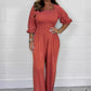 🔥Köp 2 och få fri frakt🔥Jumpsuit med elastisk midja sommar för kvinnor