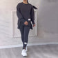 👚 50% RABATT NU! ✨ Avslappnat Set med Sweatshirt och Leggings för Kvinnor - Mjukt och Andas Material för Vardag och Träning 🏃‍♀️💫