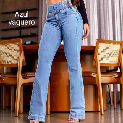 🎁2026 Nyinkommet - 49% rabatt👖 Högmidjade stretchiga utsvängda jeans