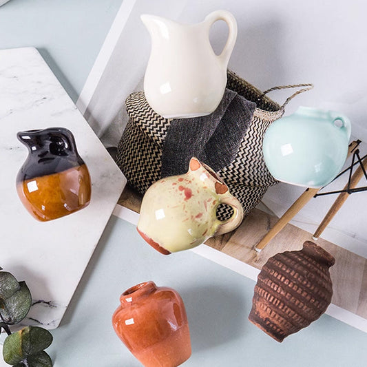 Mini keramisk vas kylskåpsmagnet