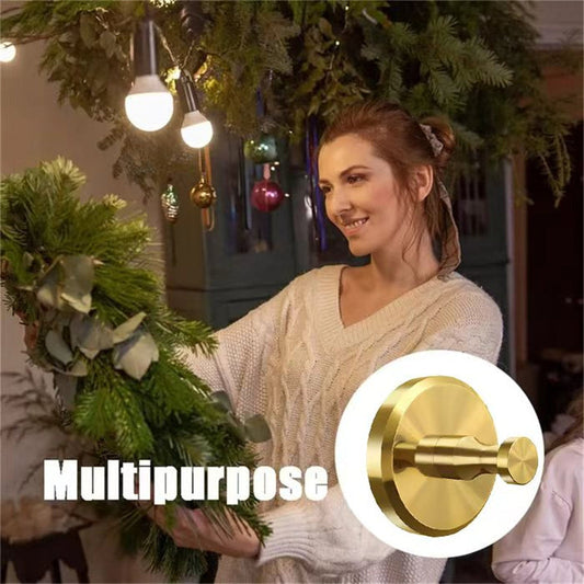 Sugkoppskrok i rostfritt stål för julkransar