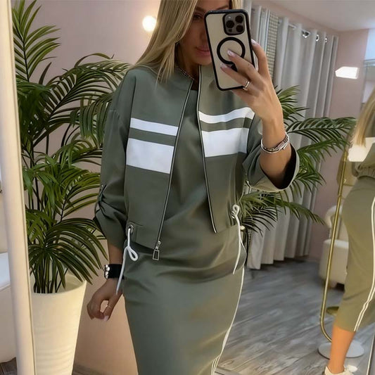 ❄️SISTA DAGENS ERBJUDANDE - 50% RABATT 💖 Damset med stående krage och klänning