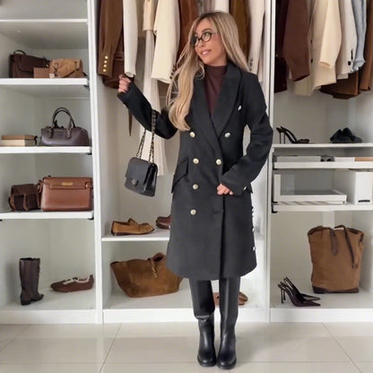 Klassiska dubbelknäppta rockar för kvinnor