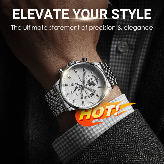 🔥Het försäljning 50 % rabatt⏱️ Håll Tiden i Stil – Vattentålig Herrklocka med Jordglobdesign! 🌍