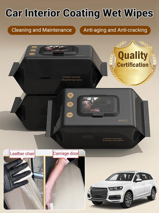 🚗 KÖP 2, FÅ 1 GRATIS! ✨ Bilinsideservetter – Dammfrästrytande, Ger Glans & Skonsam Yta 🧽