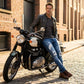 👖50 % RABATT!🔥Snygga, blekta skinny-jeans för män – Slim fit med avsmalnande passform, andningsbar bomull och trendiga slitna detaljer
