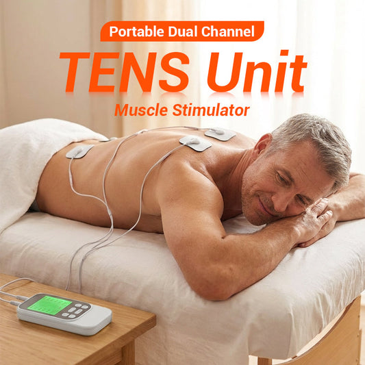 ⏰ Endast nu 50% rabatt!🔥Bärbar Dual Channel TENS Unit Muskelstimulator