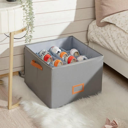 👟 50% RABATT NU! Hopfällbar skoförvaring – stor kapacitet, genomskinlig topp & dammtät – perfekt för garderoben, hallen och resan 🧺✨
