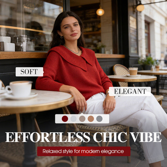 Damtröja med krage och stickad överdel