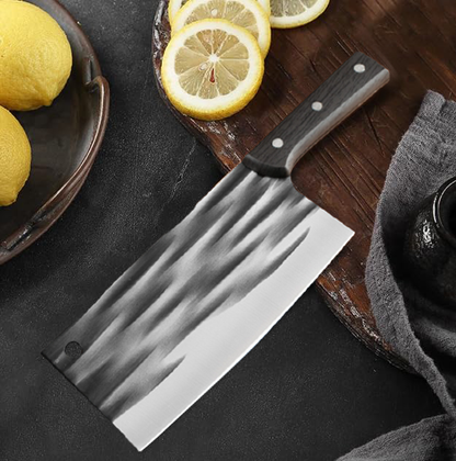 Premium Köttstyckningskniv – Full Tang Högkolstålblad, Perfekt för Kök, BBQ och Matlagning Utomhus