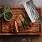 Premium Köttstyckningskniv – Full Tang Högkolstålblad, Perfekt för Kök, BBQ och Matlagning Utomhus