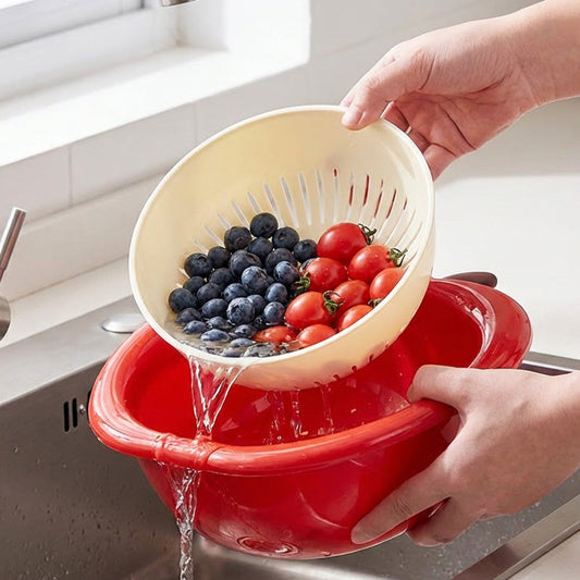 2-i-1 fruktformad durkslag och skålset