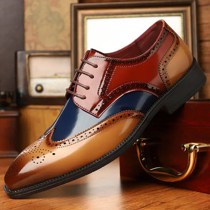 Klassiska oxfordskor med vinge för män