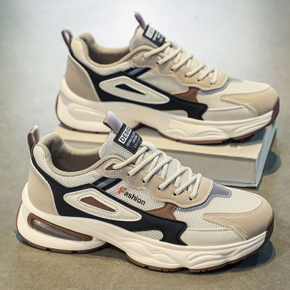 Tjocka plattformsskor för män med ventilerande mesh