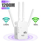 🎁Sista dagen-kampanj 50 % 🔥WiFi-förstärkare 2025,1200 Mbps dual band (5 GHz/2,4 GHz) signalförstärkare, täcker 930 m² och 50 enheter, repeater med Ethernet-port för hemmet, presenter