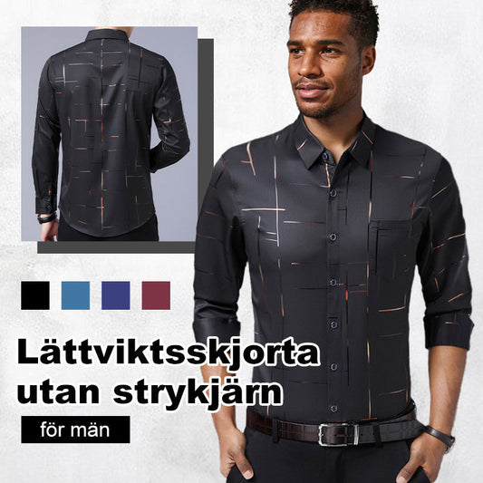 👔✨ 50% RABATT! | Strykfri Långärmad Skjorta för Män – Skrynkelfri, Premiumskärning & Bekväm!