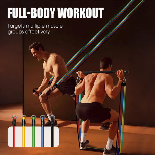 13-delars motståndsbandset med handtag för hemmagym
