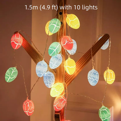 Påskdekorativa LED-ljusslingor med ägg