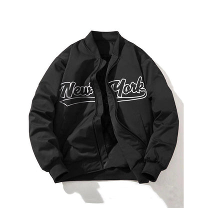 Vindskyddad jacka med tryck och dragkedja för herr