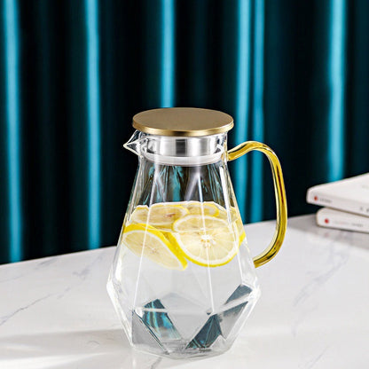 Elegant geometrisk glaskanna med infusionsanordning