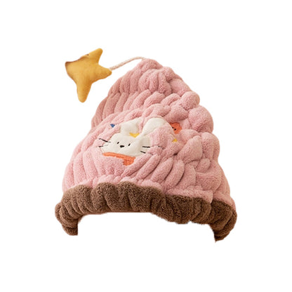 Söt tecknad absorberande hårtorkmössa