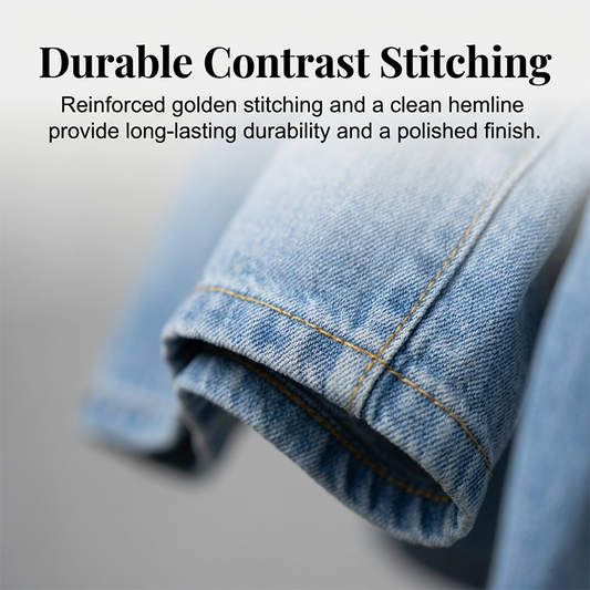 Culottejeans för damer med flera knappar och vida ben