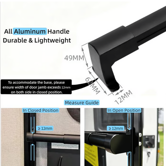 🚐 50 % RABATT! 🔧 Handtag i aluminium för husbilens myggdörr – Robust, lätt och enkel att montera 🏕️