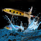 Propelldrivet, flytande, roterande fiskbete