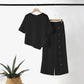 Oregelbundet tvådelat set 👗: Asymmetrisk topp + byxor med en knapprad — Löst och andningsbart 🛍️