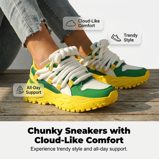 Unisex-sneakers i avslappnad streetwear-stil med platåsula