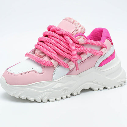 Unisex-sneakers i avslappnad streetwear-stil med platåsula