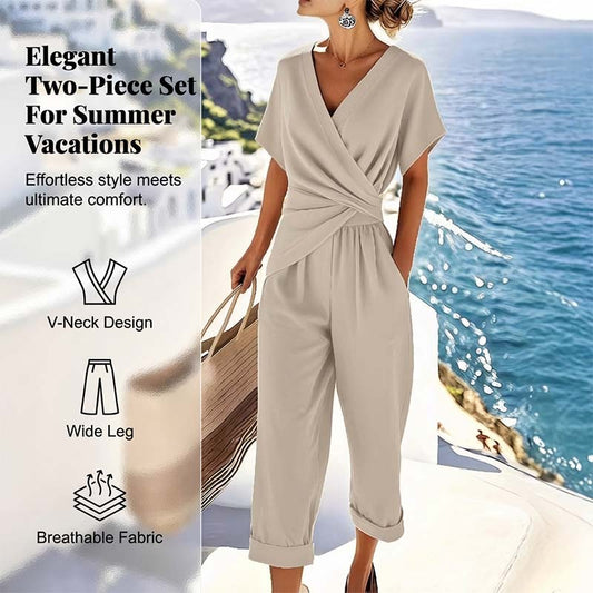 💃 Elegant enfärgat tvådelat set – skapar omedelbart en feminin silhuett!