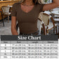 T-shirt med V-ringning i slim fit för damer