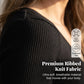 T-shirt med V-ringning i slim fit för damer