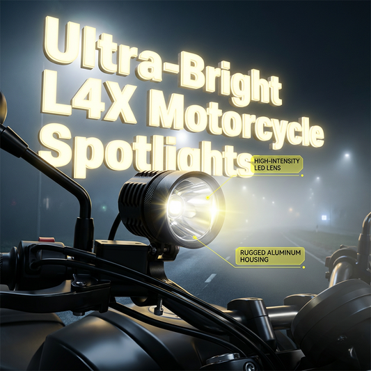 L4X LED-extra strålkastare för motorcyklar
