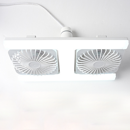 Modern 2-i-1 LED-takfläkt med belysning