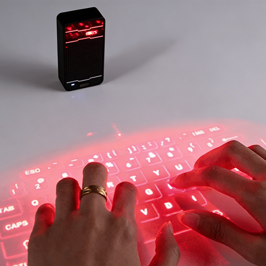 Bärbart virtuellt tangentbord med laserprojektion