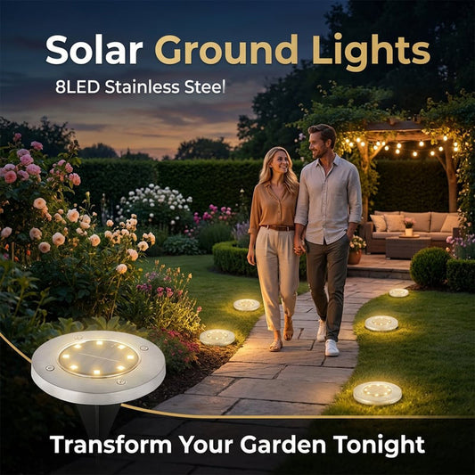 🌸Sista dagen! Köp 2 få 1 gratis🌟8 LED solcellslampor, lämpliga för trädgårdar utomhus