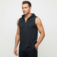 👕 50% RABATT NU! 🏋️‍♂️ Herrarnas Ärmelösa Träningshoodie Tank – V-ringad, Inbyggd Huva & Perfekt För Gym & Utomhusträning 🔥