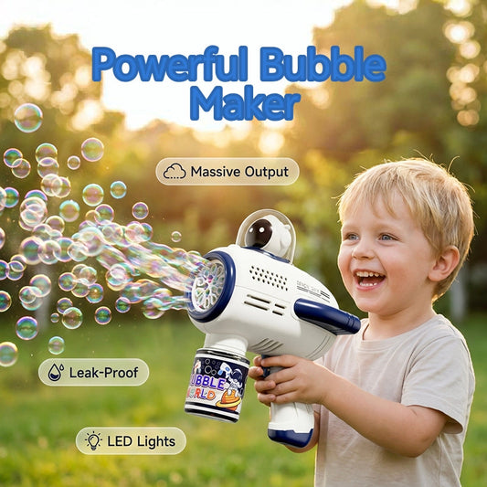 🚀 HALVA PRISET! 🌈 Elektrisk såpbubbelpistol för barn – oändligt med skoj & lysande färger 💥